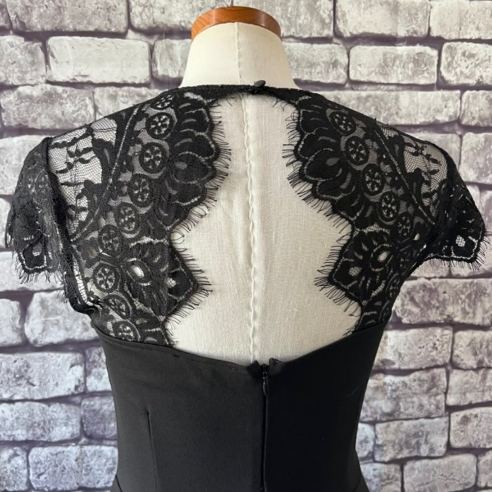 BB Dakota Black Lace Top Dress Size Medium - Picture 7 of 10